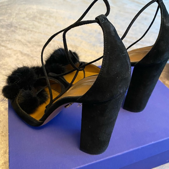 Black leather and suede 'Wild Russian' pumps from Aquazzura size 39.5 / 9/9.5 - Picture 4 of 5